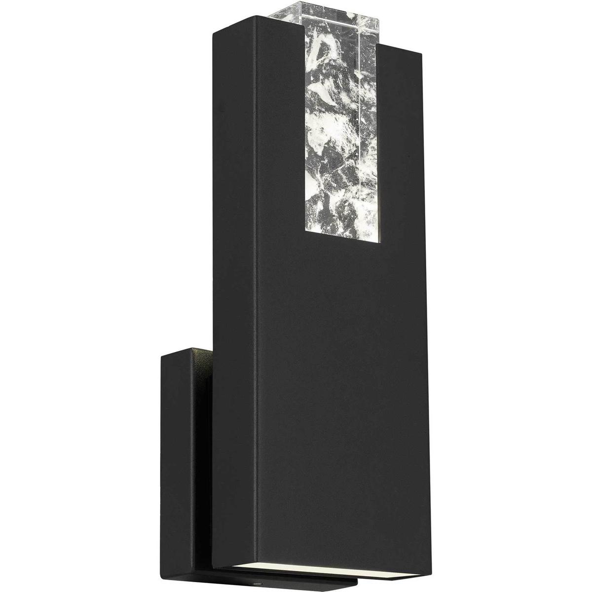 Alteck Lighting AW0116-3CCT-W-BK Mille LED 12.88 inch Sand Black Outdoor Wall Sconce
