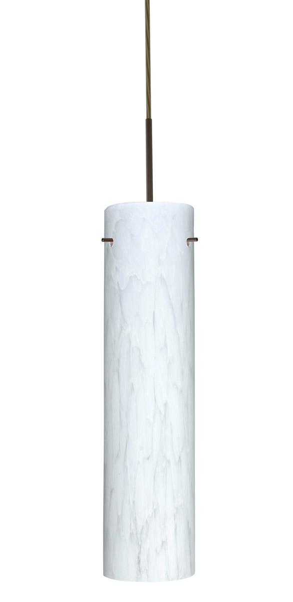 Besa Lighting 1JT-722419-LED-BR Stilo 16 LED 4 inch Bronze Pendant Ceiling Light in Carrera Glass