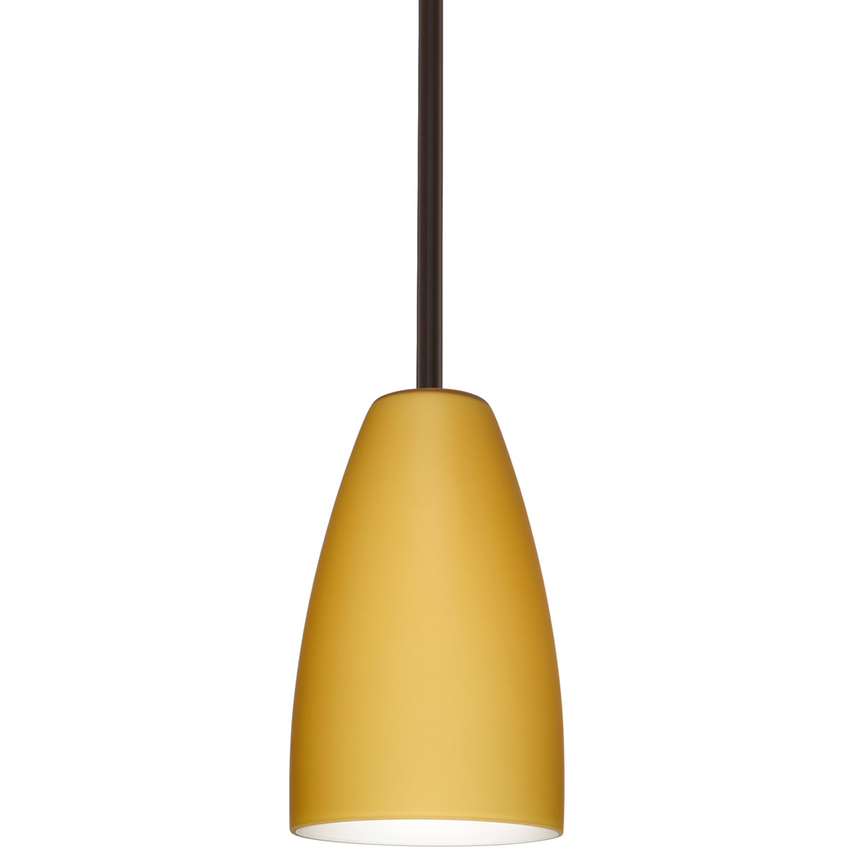 Besa Lighting 1TT-1511VM-LED-BR Riva 9 LED Bronze Stem Pendant Ceiling Light in Vanilla Matte Glass