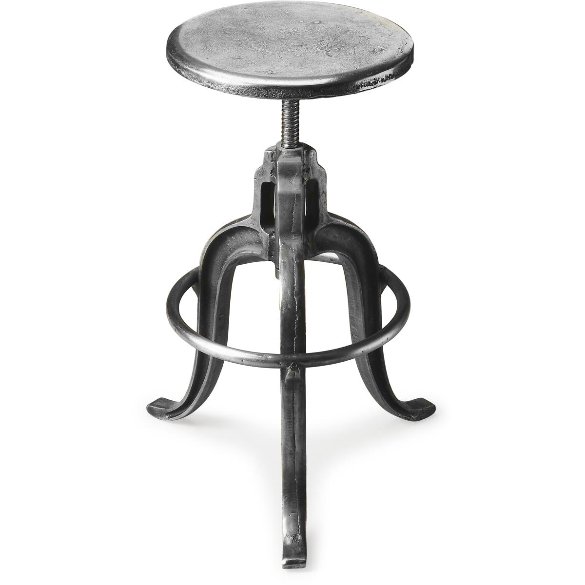 Butler 2542025 Industrial Chic Parnell Adjustable Swivel 22 inch Metalworks Barstool