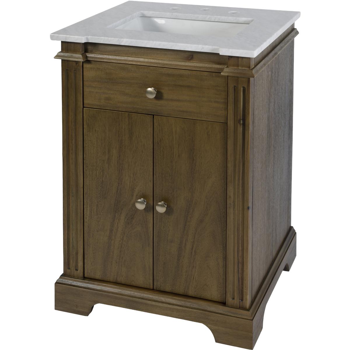 Butler 6327415 Butler Specialty Company Rachelle 24 in. W Wood & Marble Bathroom Vanity, Brown