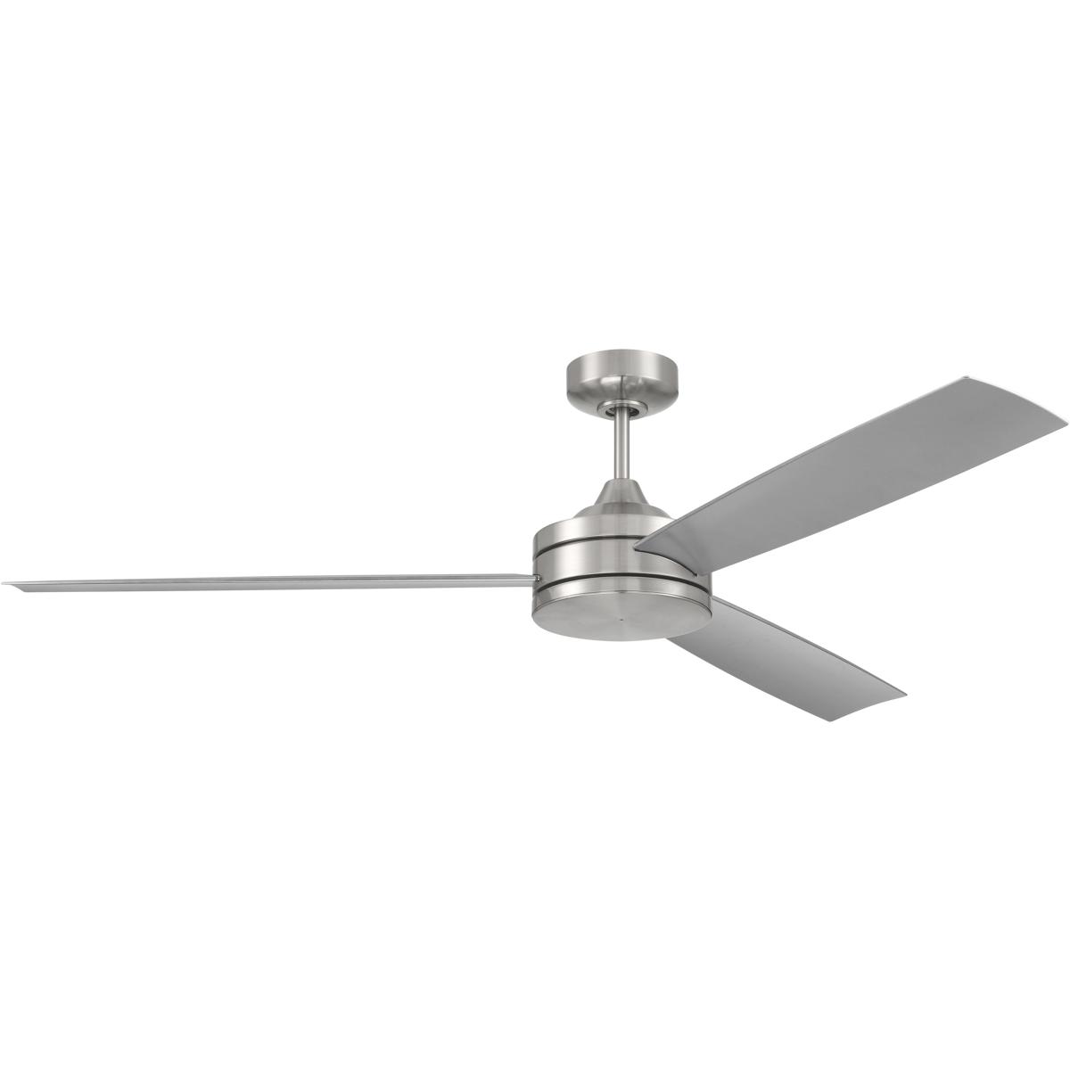 Craftmade INS62BNK3 Inspo 62 inch Brushed Polished Nickel with Brushed Nickel Blades Ceiling Fan (Blades Included)