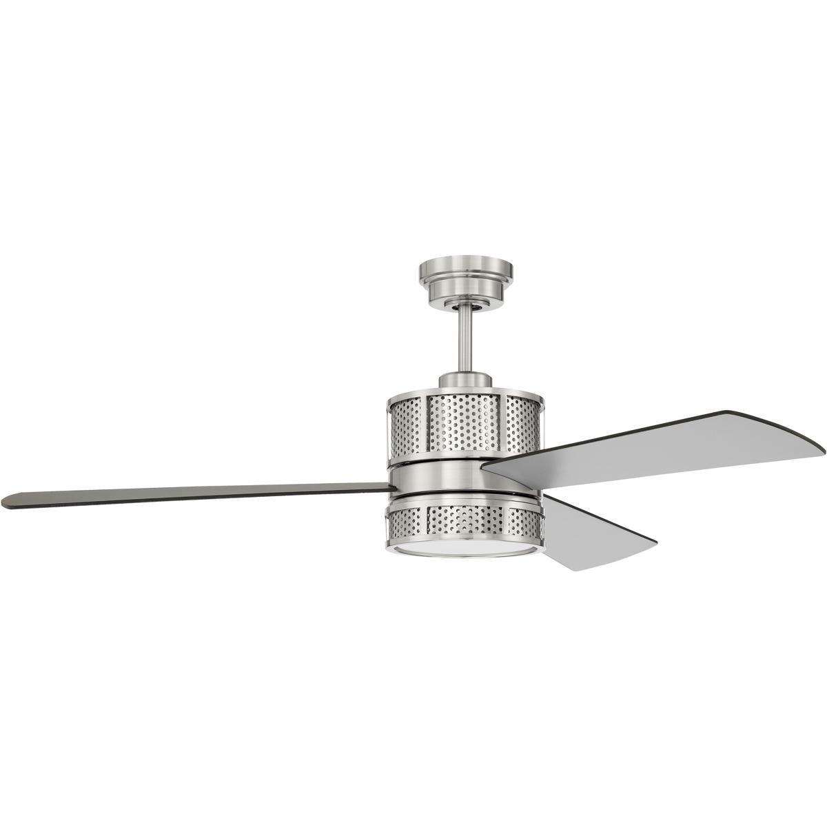 Craftmade MRN52BNK3 Morrison 52 inch Brushed Polished Nickel with Brushed Nickel/Flat Black Blades Ceiling Fan