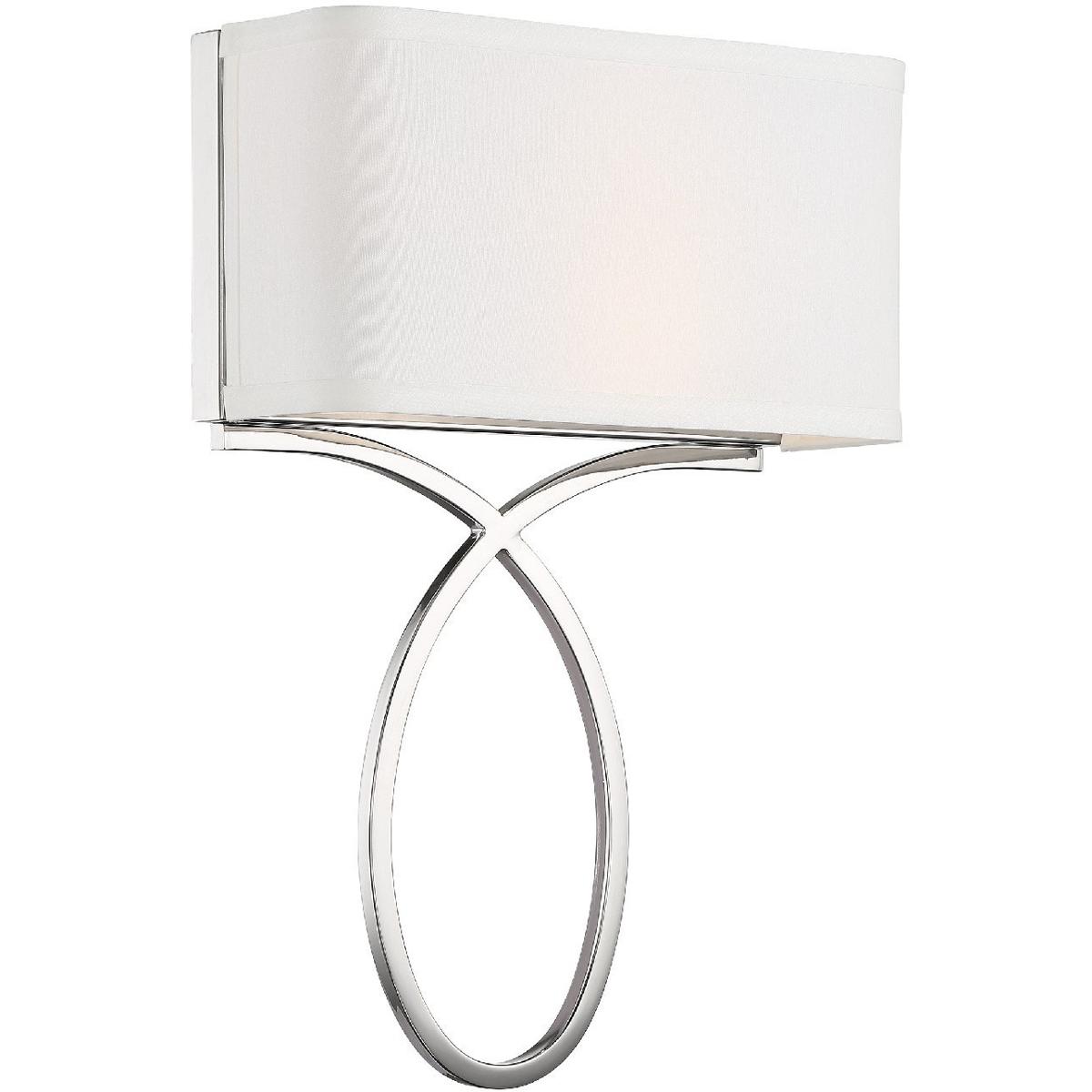 Crystorama BRK-A3702-PN Brinkley Bath Wall Light in Polished Nickel