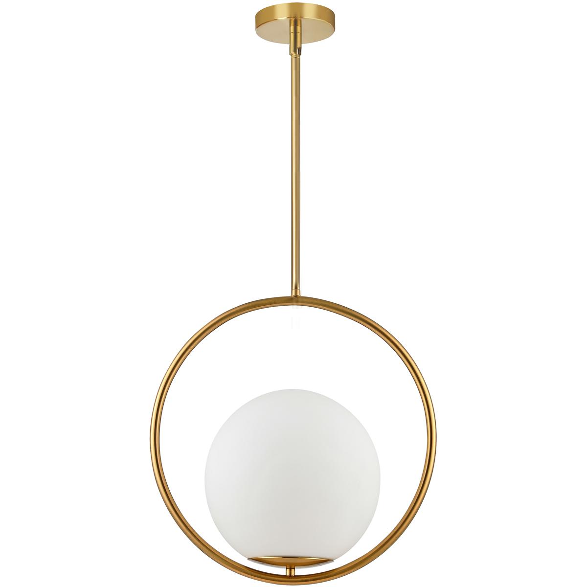 Dainolite ADR-161P-AGB Adrienna 1 Light 15.75 inch Aged Brass Pendant Ceiling Light