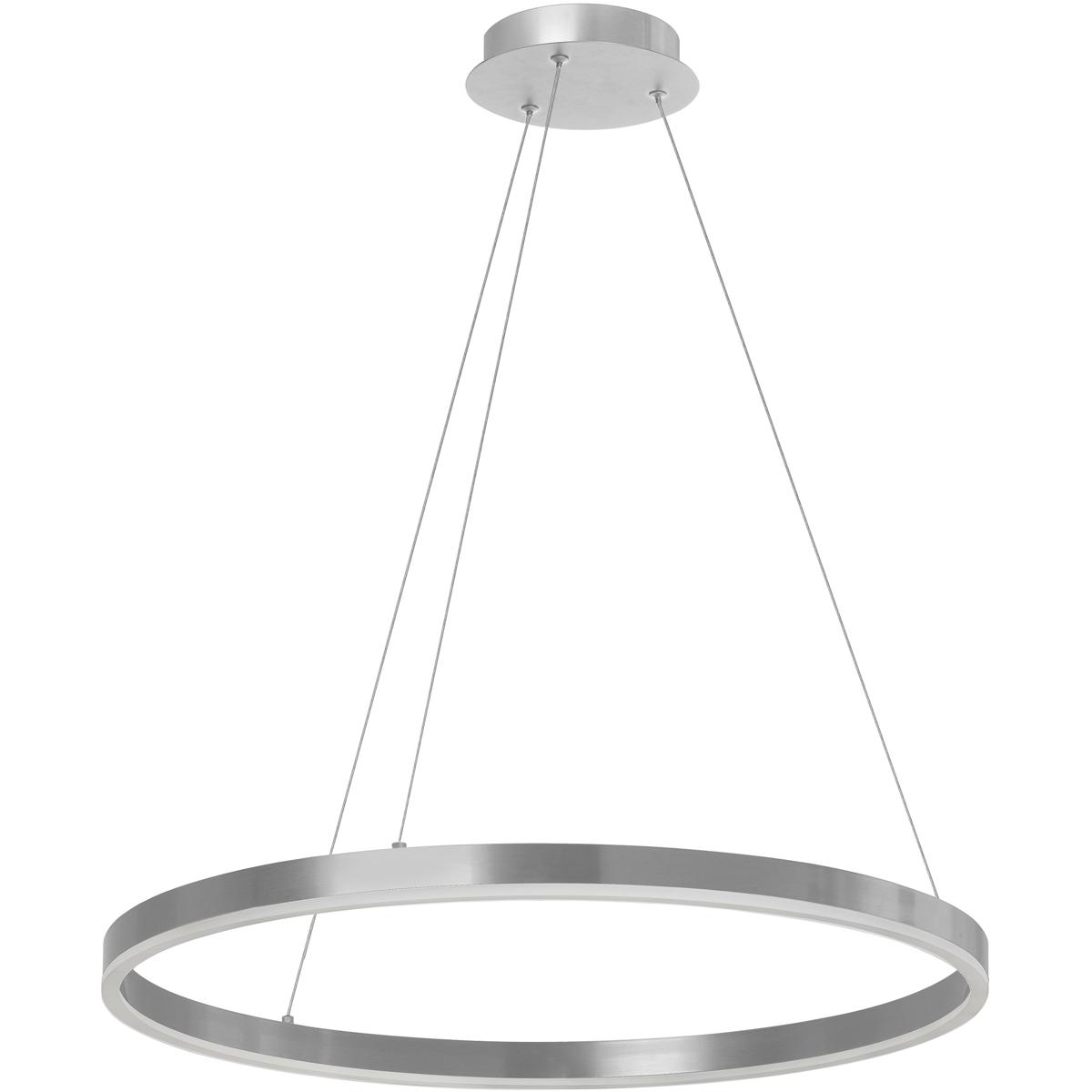Dainolite CIR-2434C-SV Circulo LED 24 inch Silver Chandelier Ceiling Light