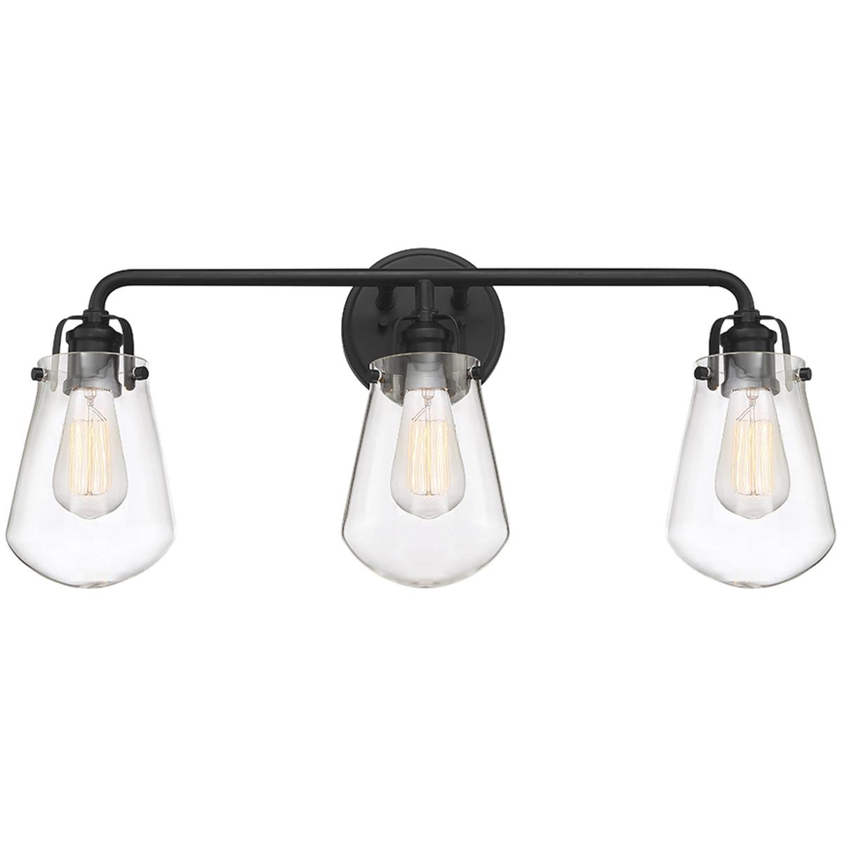 Designers Fountain D216M-3B-MB Elliott 3 Light 24 inch Matte Black Bath Bar Wall Light