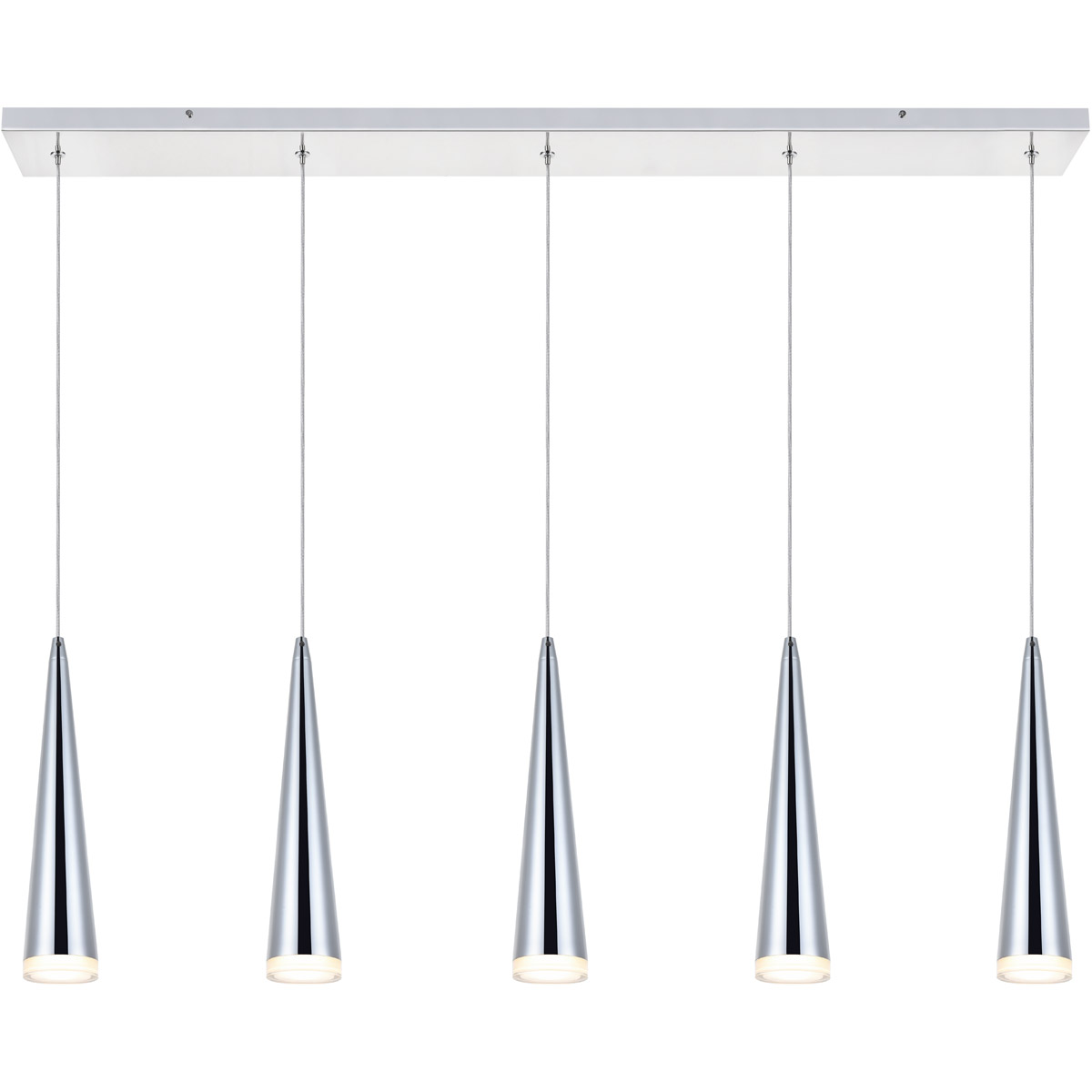 Elegant Lighting 5201D42C Fantasia LED 42 inch Chrome Pendant Ceiling Light