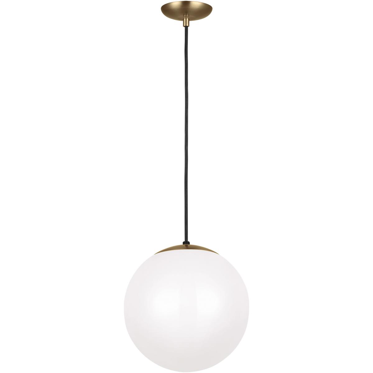 Visual Comfort Studio Collection 6022EN3-848 Leo - Hanging Globe 1 Light 12 inch Satin Brass Pendant Ceiling Light