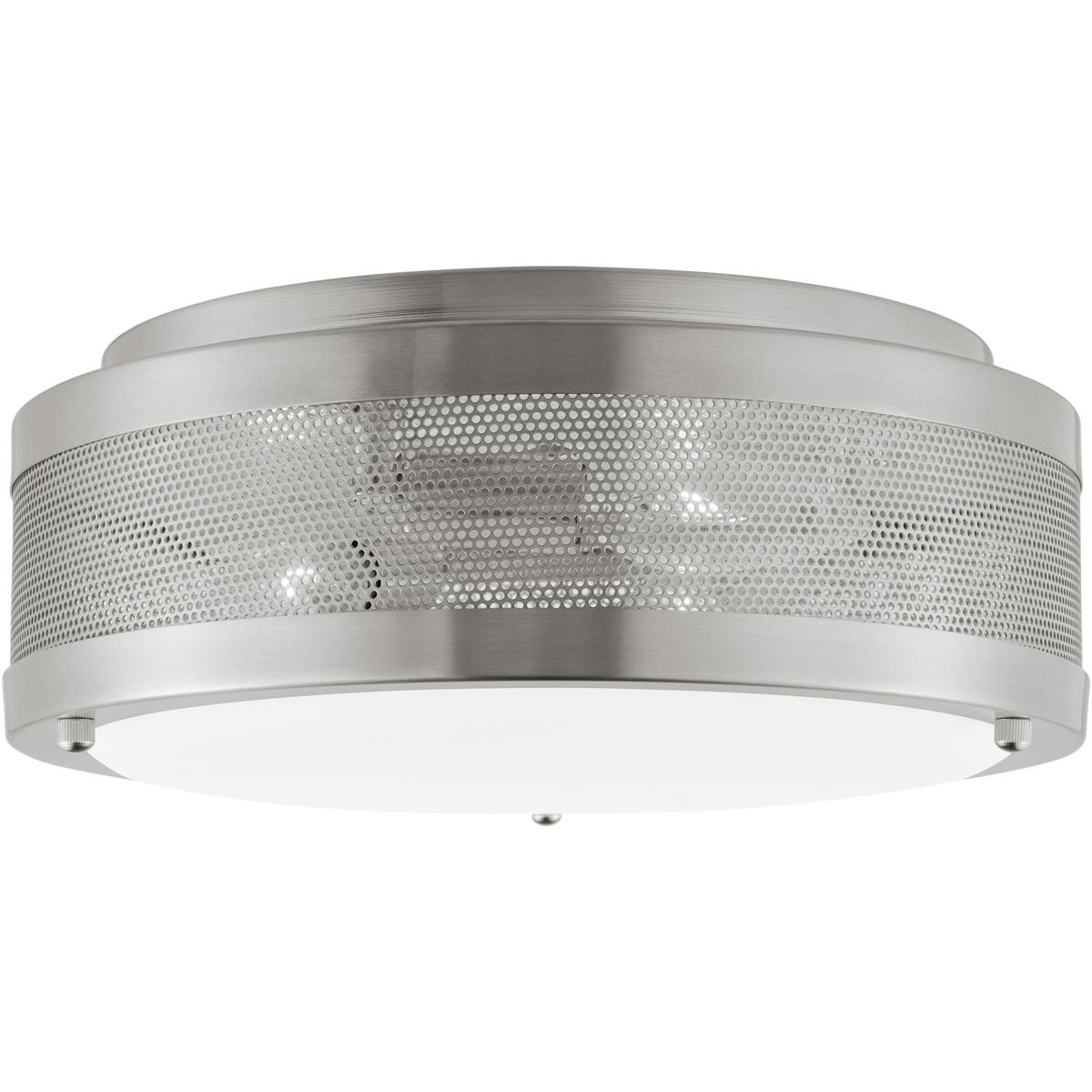 Visual Comfort Studio Collection 7532003-962 Vander 3 Light 12 inch Brushed Nickel Ceiling Flush Mount Ceiling Light