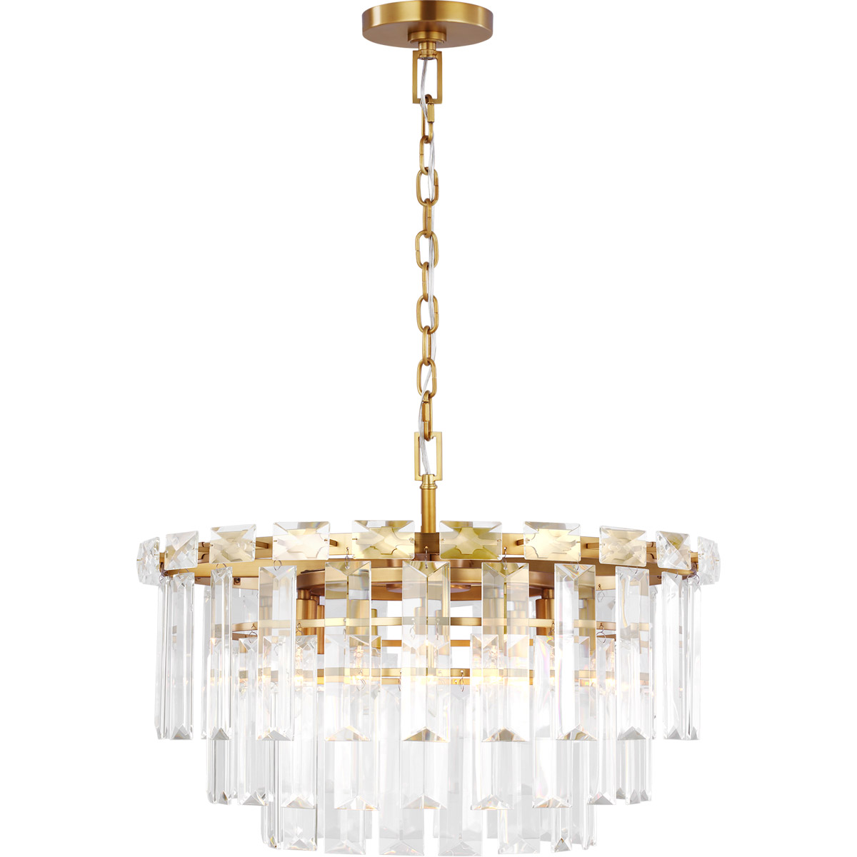 Visual Comfort Studio Collection CC12610BBS C&M by Chapman & Myers Arden 10 Light 24.13 inch Burnished Brass Chandelier Ceiling Light