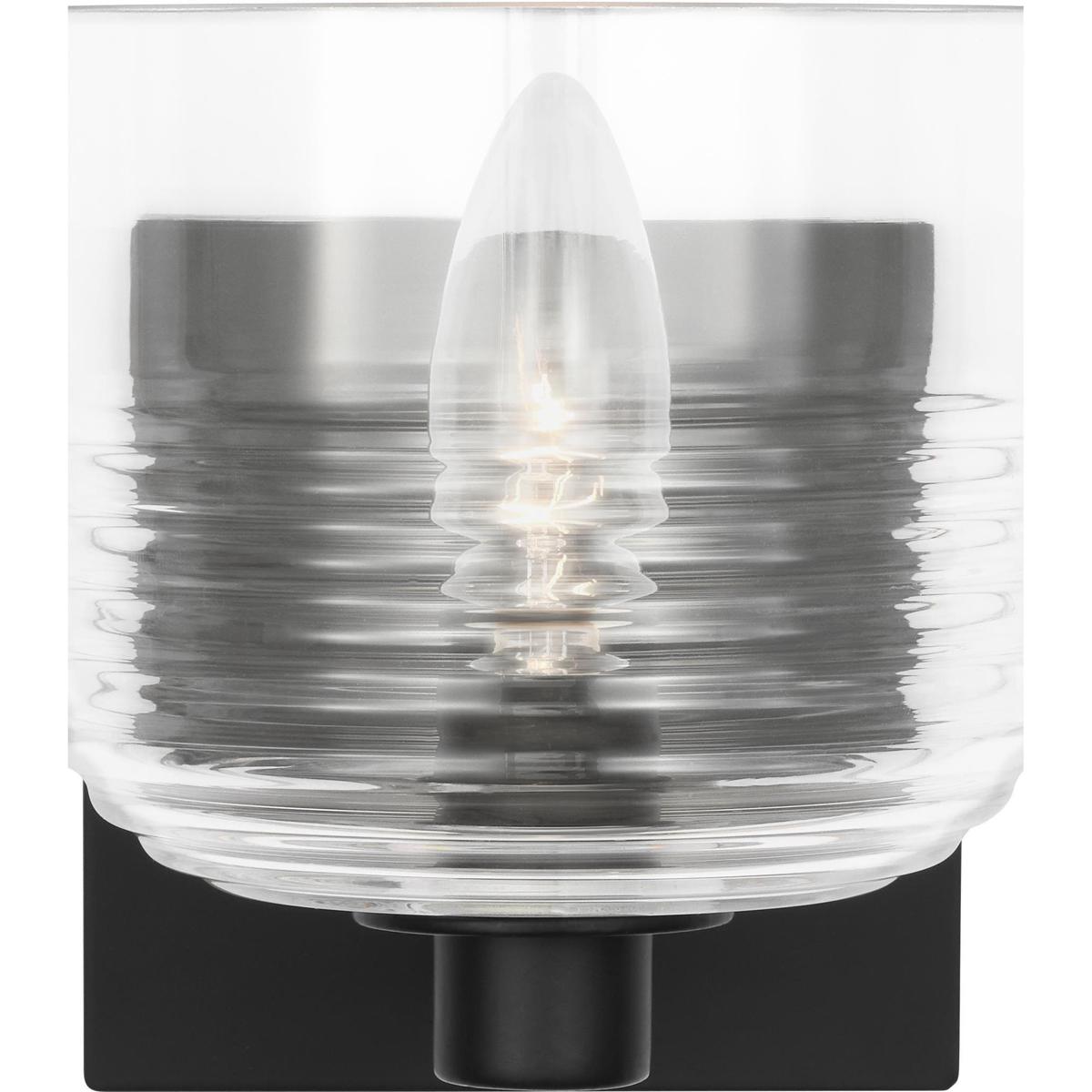 Visual Comfort Studio Collection DJV1111MBK Drew & Jonathan Lochdale 1 Light 5.38 inch Midnight Black Sconce Wall Light, Small