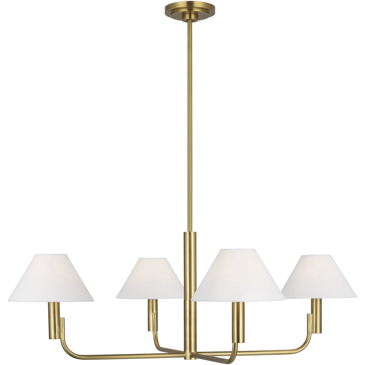 Visual Comfort Studio Collection SLC1014BBS Sean Lavin Colfax 4 Light 34.5 inch Burnished Brass Chandelier Ceiling Light