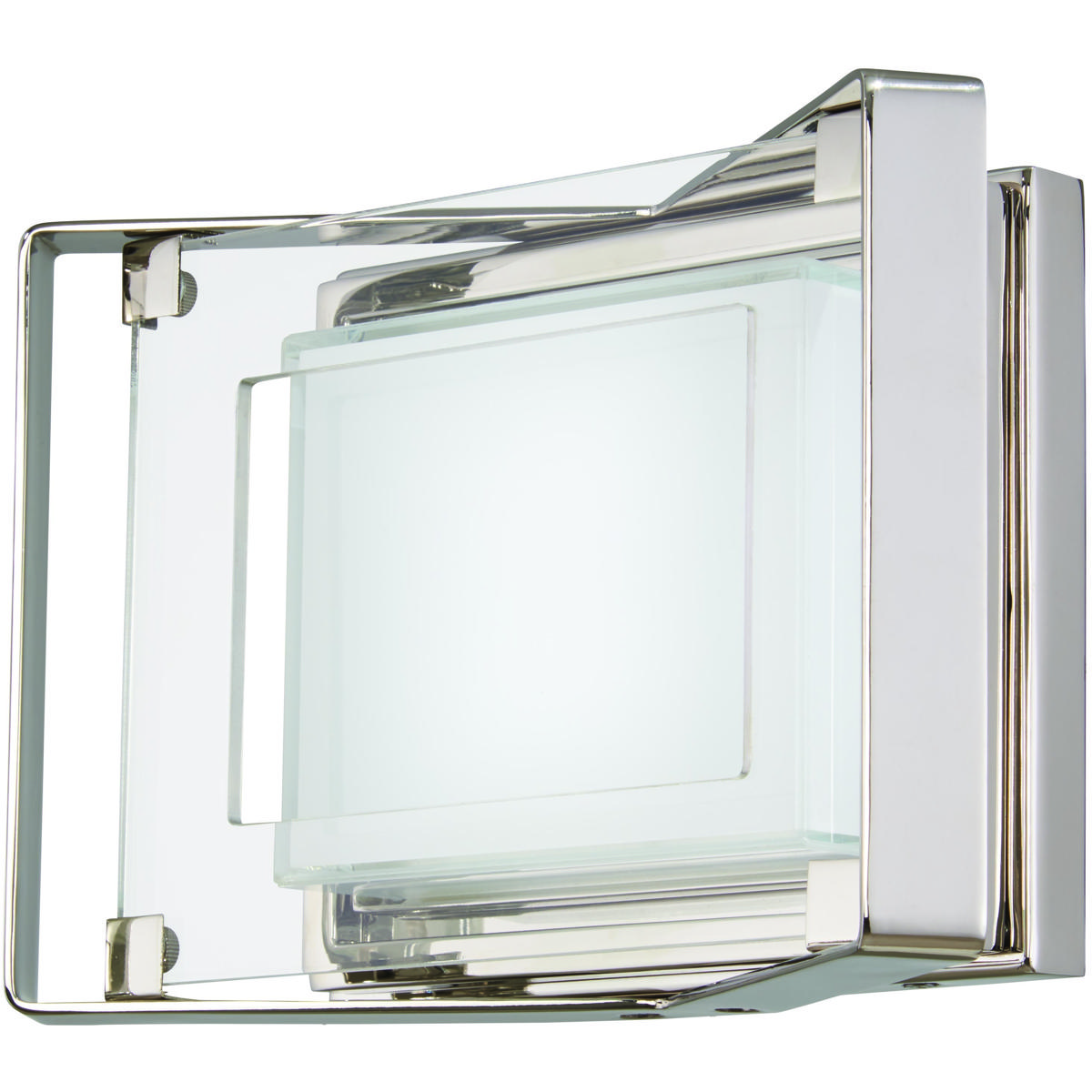 George Kovacs P1181-613-L Crystal Clear LED 10 inch Polished Nickel Bath Light Wall Light