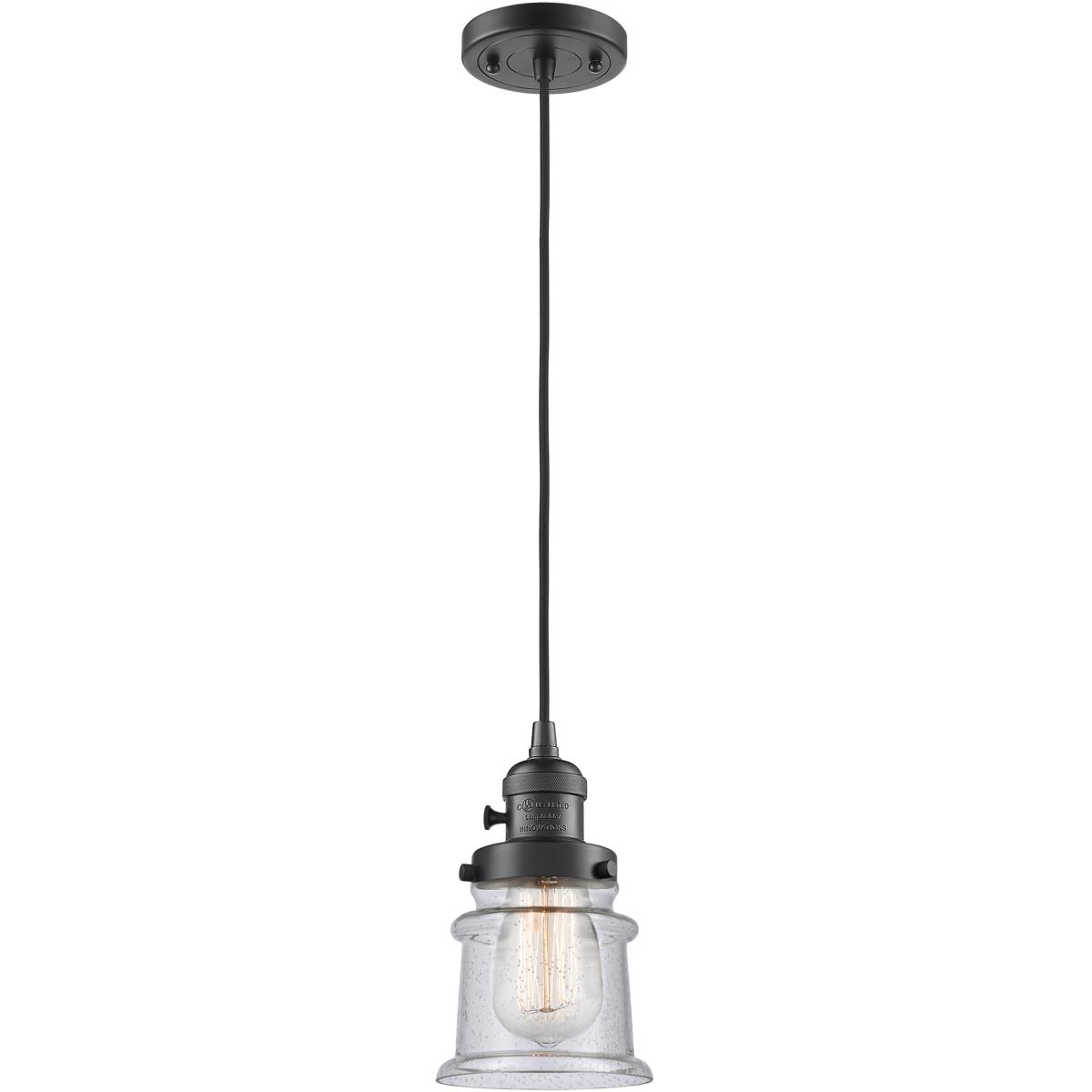 Innovations Lighting 201CSW-OB-G184S-LED Franklin Restoration Canton LED 6 inch Oil Rubbed Bronze Mini Pendant Ceiling Light in Seedy