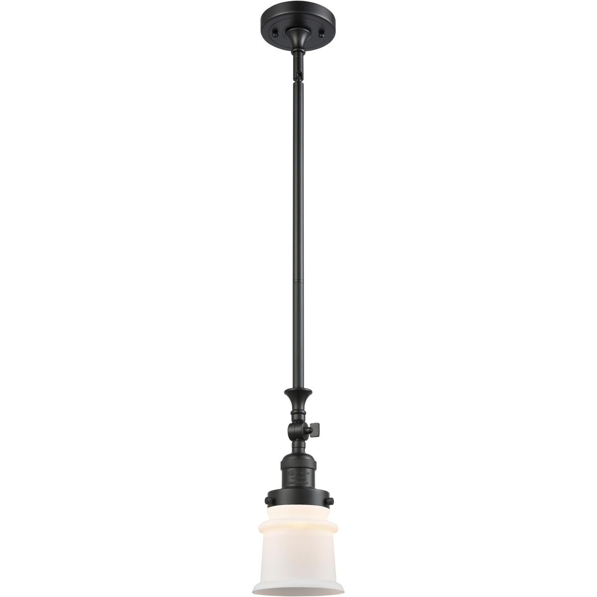 Innovations Lighting 206-BK-G181S Franklin Restoration Canton 1 Light 6.5 inch Matte Black Mini Pendant Ceiling Light in Incandescent, Matte White, Fr