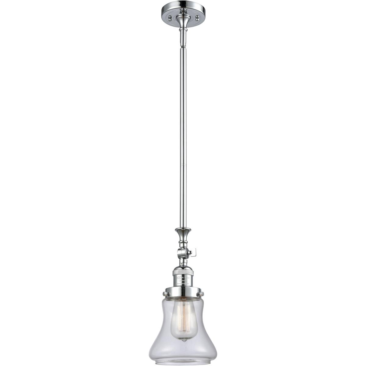 Innovations Lighting 206-PC-G192 Franklin Restoration Bellmont 1 Light 6.5 inch Polished Chrome Mini Pendant Ceiling Light in Incandescent, Clear, Fra