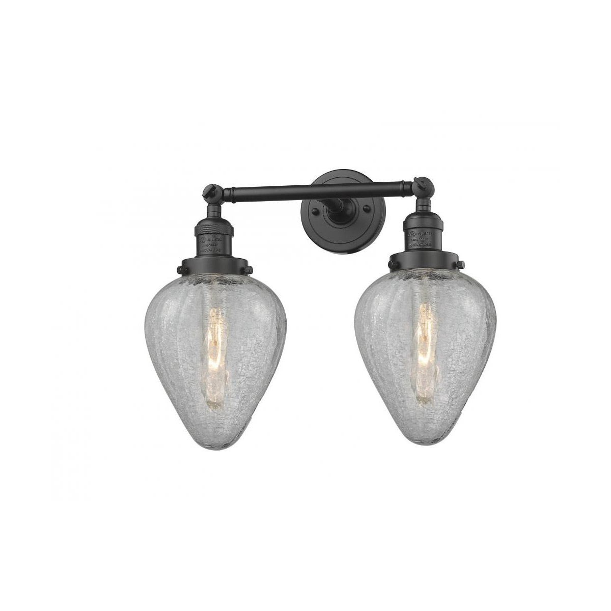Innovations Lighting 208-OB-G165-LED Franklin Restoration Geneseo LED 17 inch Oil Rubbed Bronze Bath Vanity Light Wall Light, Franklin Restoration