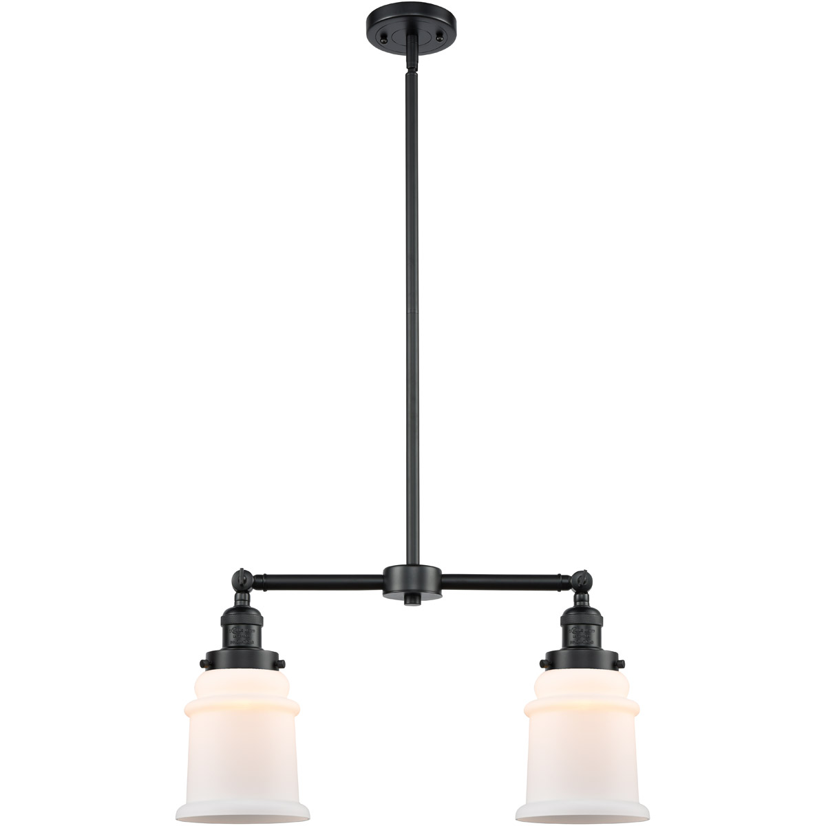 Innovations Lighting 209-OB-G181-LED Franklin Restoration Canton LED 21 inch Oil Rubbed Bronze Chandelier Ceiling Light in Matte White Glass, Franklin