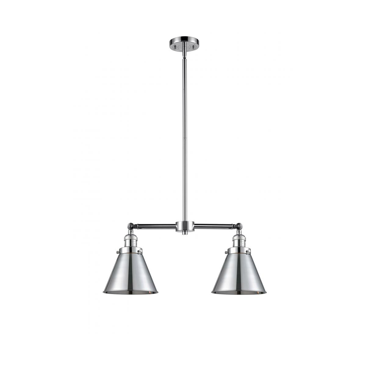 Innovations Lighting 209-PC-M13-PC Franklin Restoration Appalachian 2 Light 23 inch Polished Chrome Island Light Ceiling Light, Franklin Restoration