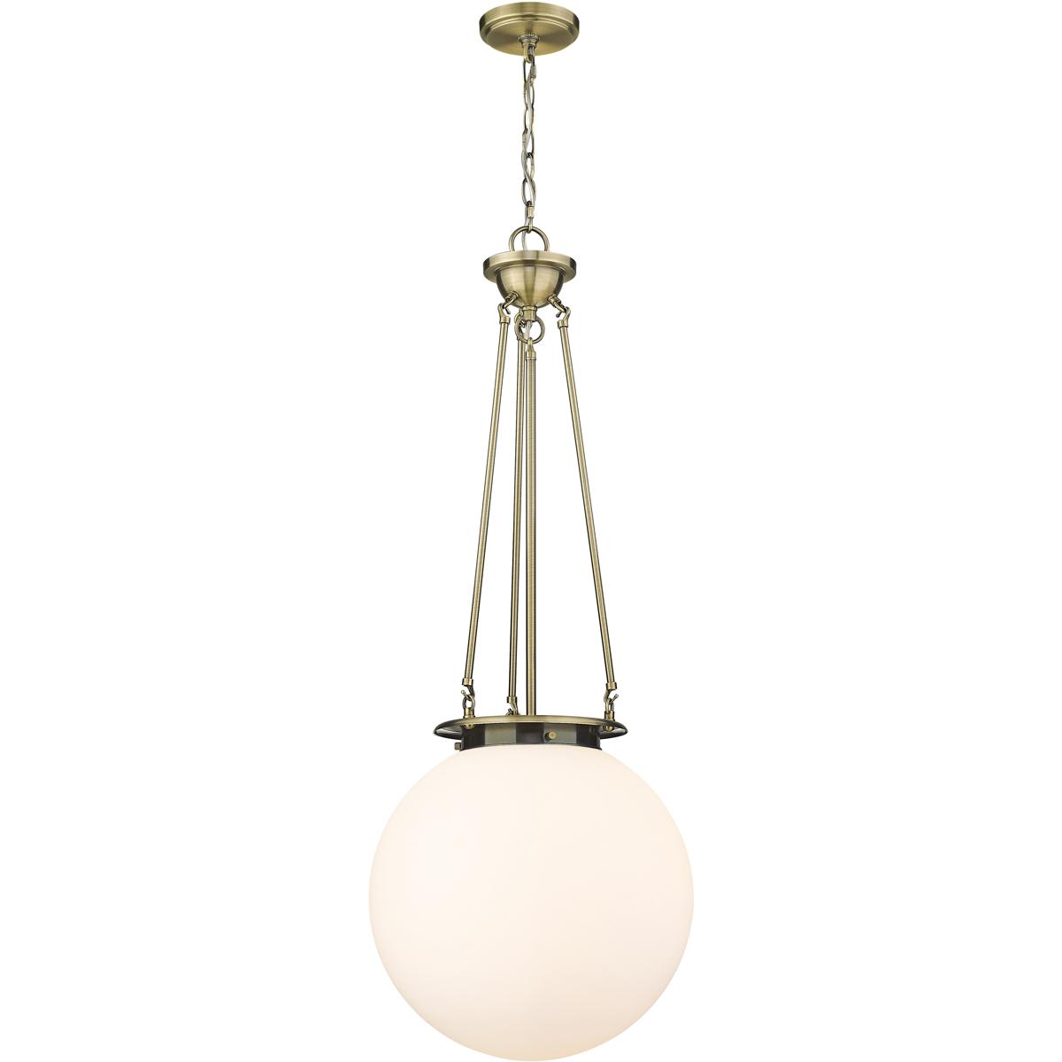 Innovations Lighting 221-1P-AB-G201-16 Beacon 1 Light 15.75 inch Antique Brass Pendant Ceiling Light