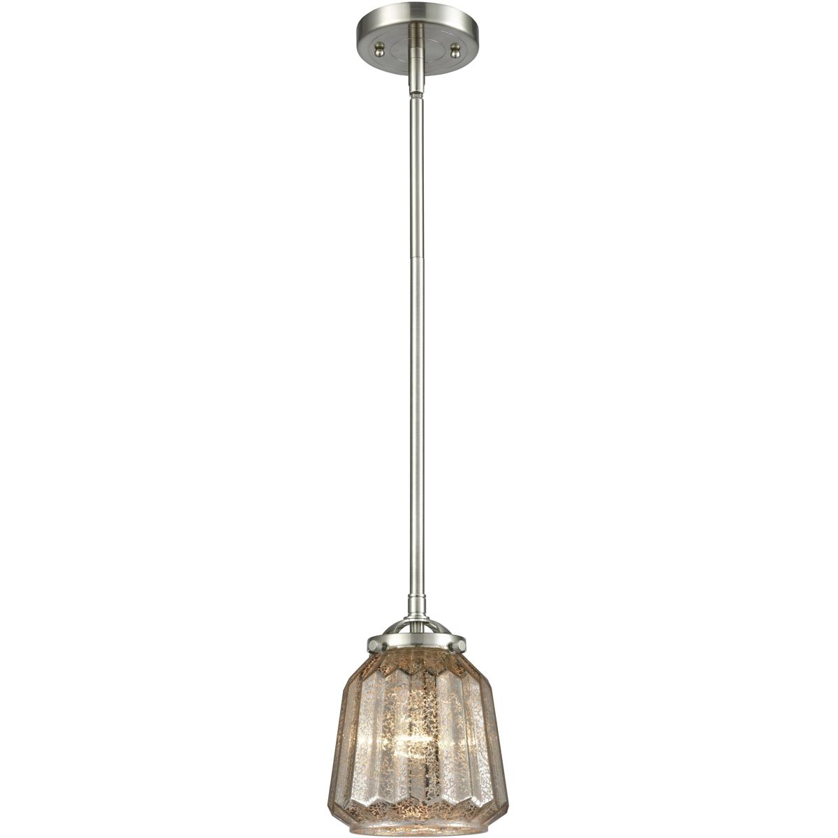 Innovations Lighting 284-1S-SN-G146 Nouveau Chatham 1 Light 6 inch Brushed Satin Nickel Mini Pendant Ceiling Light in Incandescent, Mercury, Nouveau