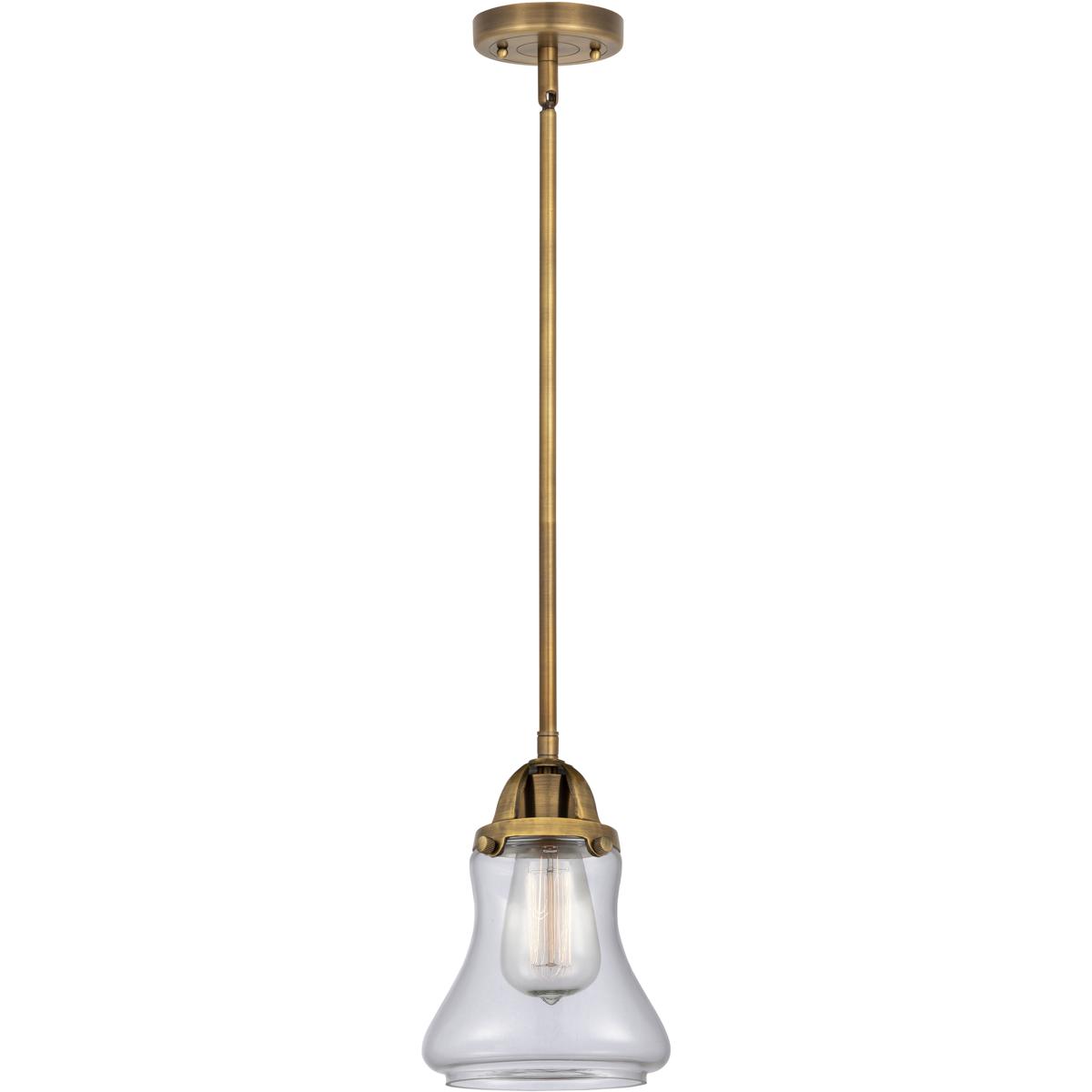 Innovations Lighting 288-1S-BB-G192-LED Nouveau 2 Bellmont LED 6 inch Brushed Brass Mini Pendant Ceiling Light in Clear