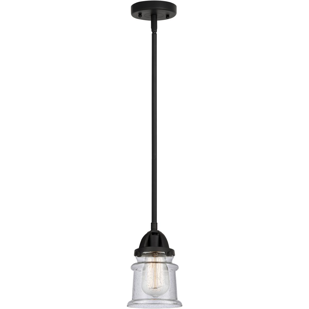 Innovations Lighting 288-1S-BK-G184S-LED Nouveau 2 Canton LED 5.25 inch Matte Black Mini Pendant Ceiling Light in Seedy