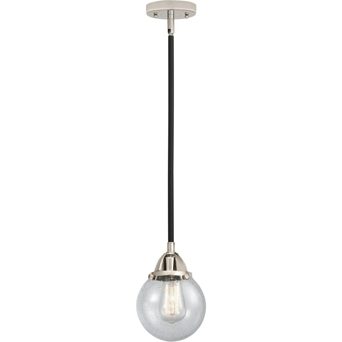 Innovations Lighting 288-1S-BPN-G204-6-LED Nouveau 2 Beacon LED 6 inch Black Polished Nickel Mini Pendant Ceiling Light in Seedy