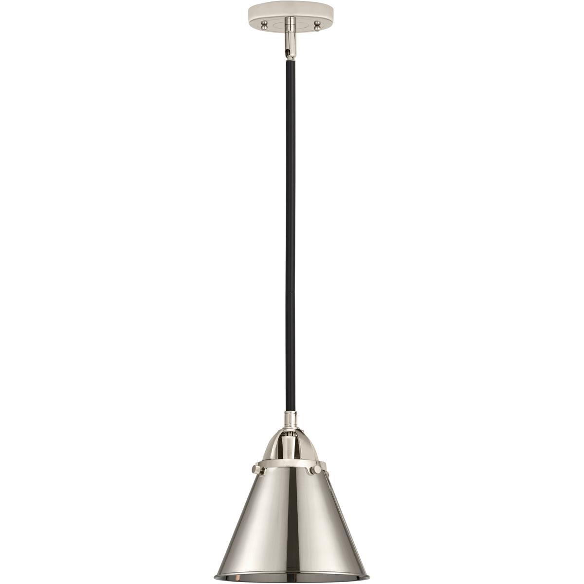 Innovations Lighting 288-1S-BPN-M13-PN Nouveau 2 Appalachian 1 Light 8 inch Black Polished Nickel Mini Pendant Ceiling Light in Incandescent