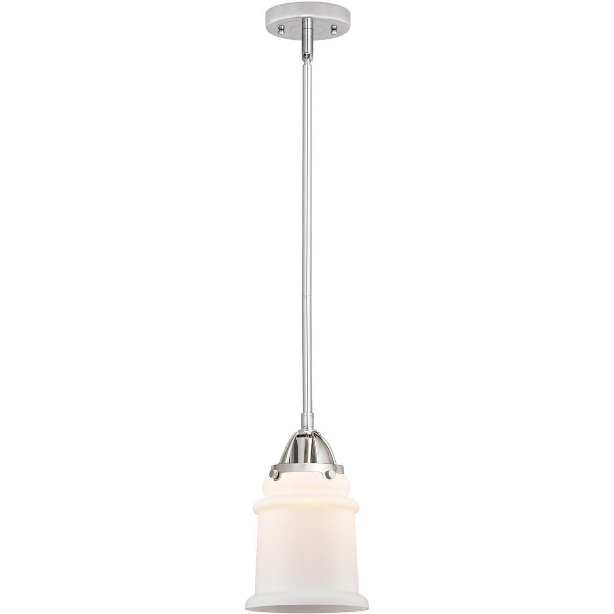 Innovations Lighting 288-1S-PC-G181-LED Nouveau 2 Canton LED 6 inch Polished Chrome Mini Pendant Ceiling Light in Matte White