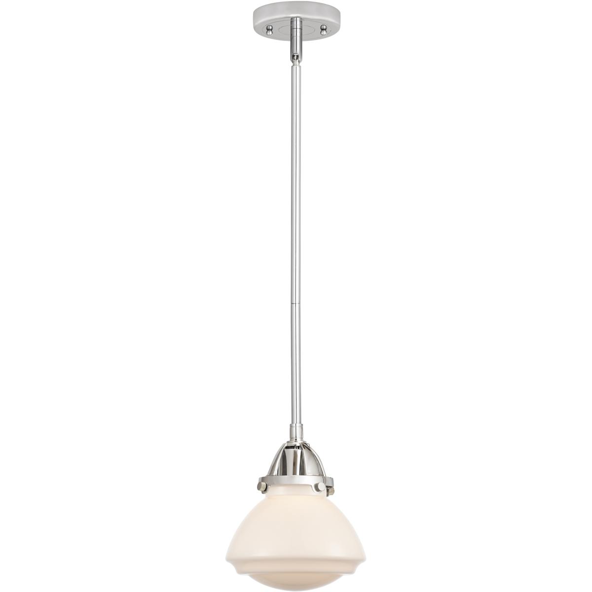 Innovations Lighting 288-1S-PC-G321 Nouveau 2 Olean 1 Light 6.75 inch Polished Chrome Mini Pendant Ceiling Light in Incandescent, Matte White