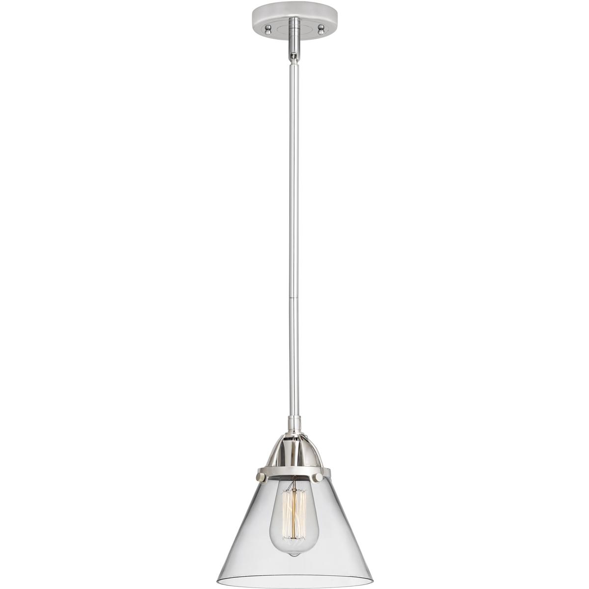 Innovations Lighting 288-1S-PC-G42-LED Nouveau 2 Cone LED 7.75 inch Polished Chrome Mini Pendant Ceiling Light in Clear