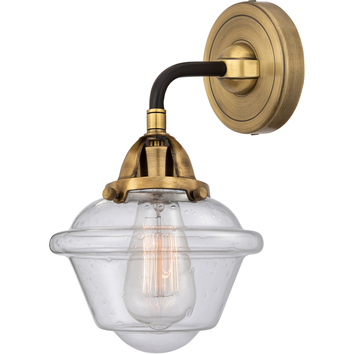 Innovations Lighting 288-1W-BAB-G534 Nouveau 2 Small Oxford 1 Light 7.5 inch Black Antique Brass Sconce Wall Light in Seedy Glass