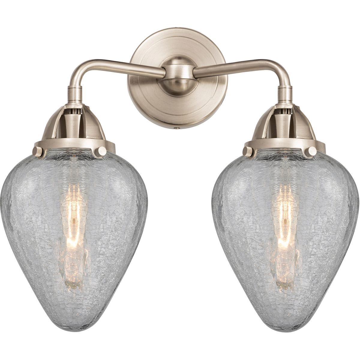 Innovations Lighting 288-2W-SN-G165 Nouveau 2 Geneseo 2 Light 15 inch Brushed Satin Nickel Bath Vanity Light Wall Light