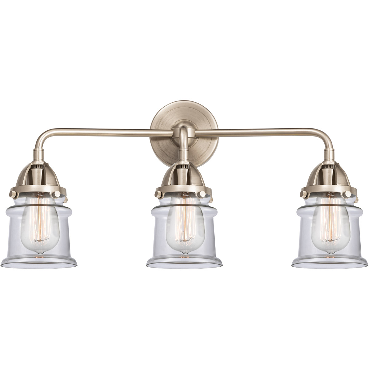 Innovations Lighting 288-3W-BAB-G182S Nouveau 2 Small Canton 3 Light 23.25 inch Black Antique Brass Bath Vanity Light Wall Light in Clear Glass
