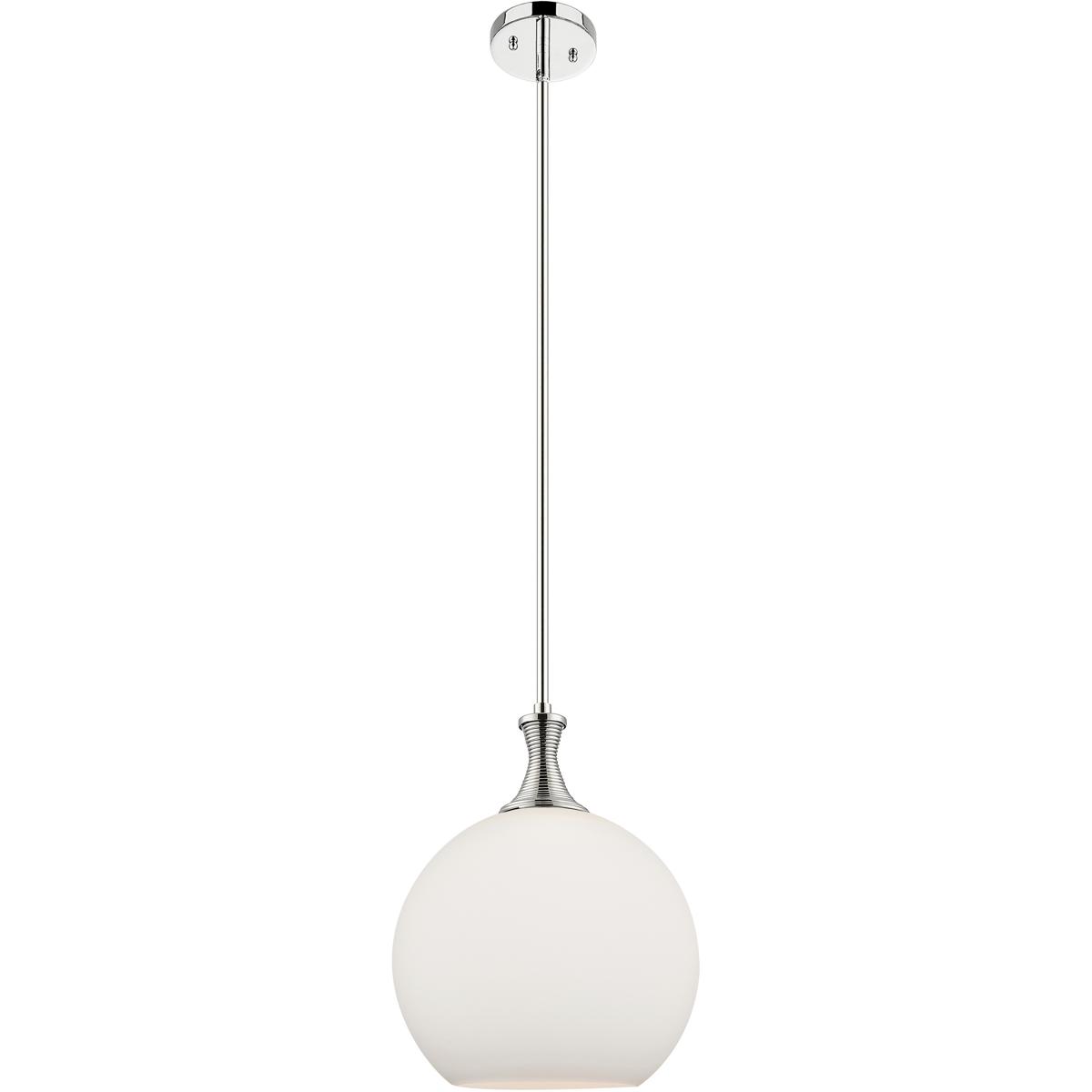 Innovations Lighting 415-1S-PN-G121-12 Astor 1 Light 12 inch Polished Nickel Mini Pendant Ceiling Light in Matte White Glass