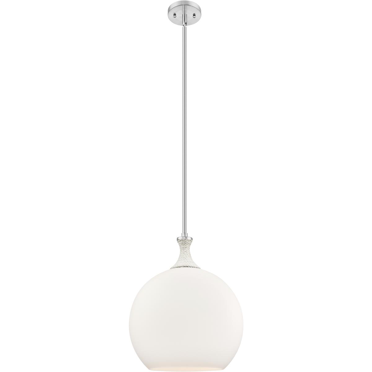 Innovations Lighting 415-1SR-SN-G121-14 Astor 1 Light 14 inch Satin Nickel Pendant Ceiling Light in Matte White Glass