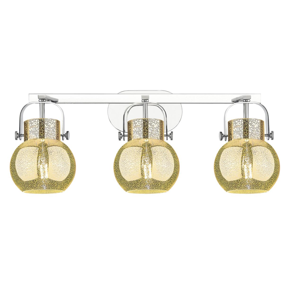Innovations Lighting 423-3W-PC-G410-6ME Pilaster II Sphere 3 Light 26.5 inch Polished Chrome Bath Vanity Light Wall Light in Mercury Glass