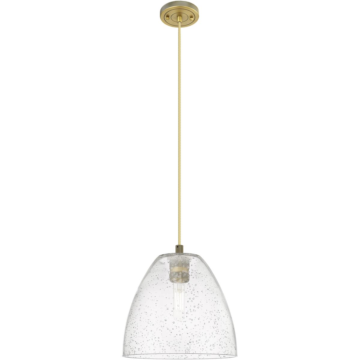 Innovations Lighting 434-1P-BB-GBD-94 Crown Point 1 Light 9 inch Brushed Brass Pendant Ceiling Light in Seedy Glass