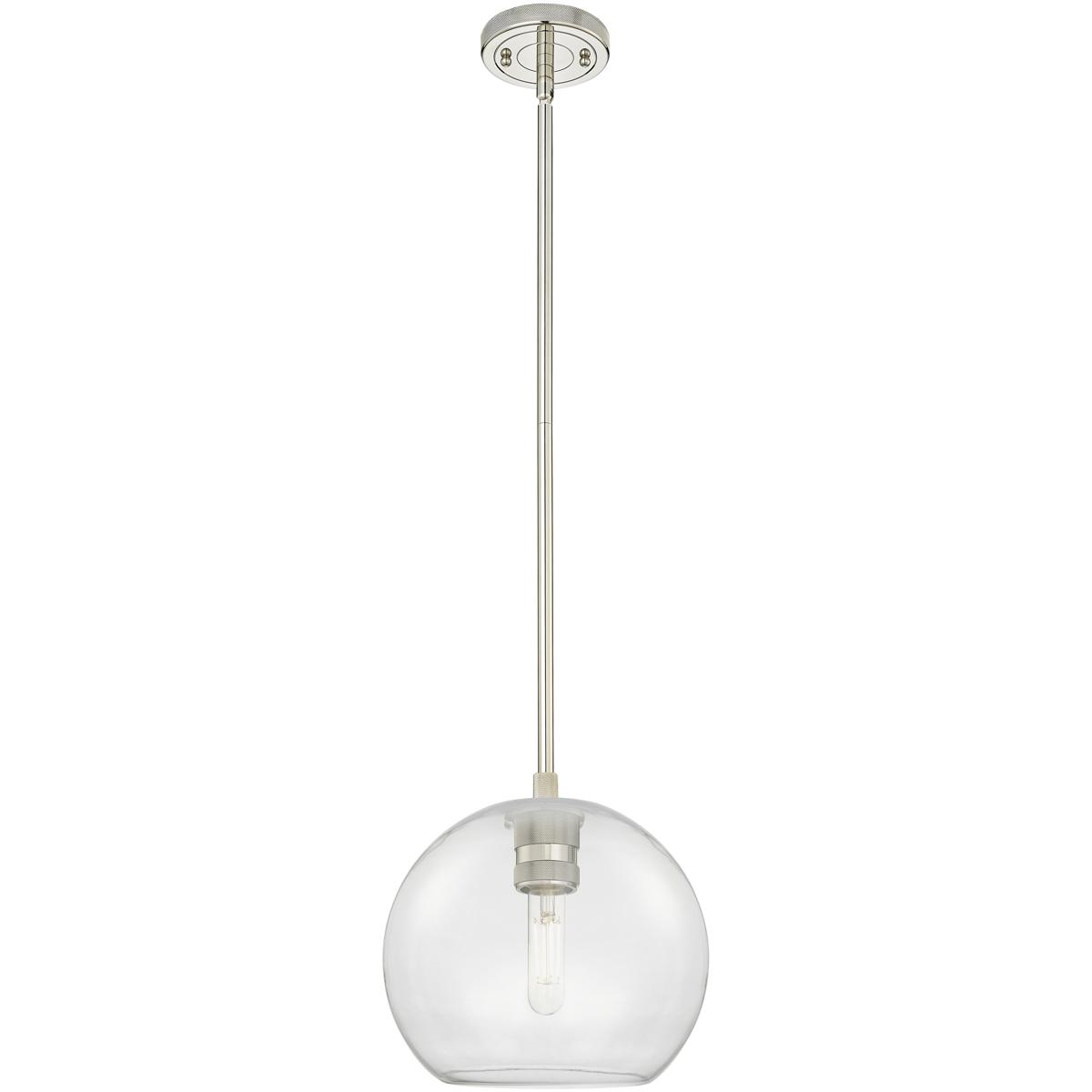 Innovations Lighting 434-1S-PN-G122-8 Crown Point 1 Light 8 inch Polished Nickel Pendant Ceiling Light in Clear Glass
