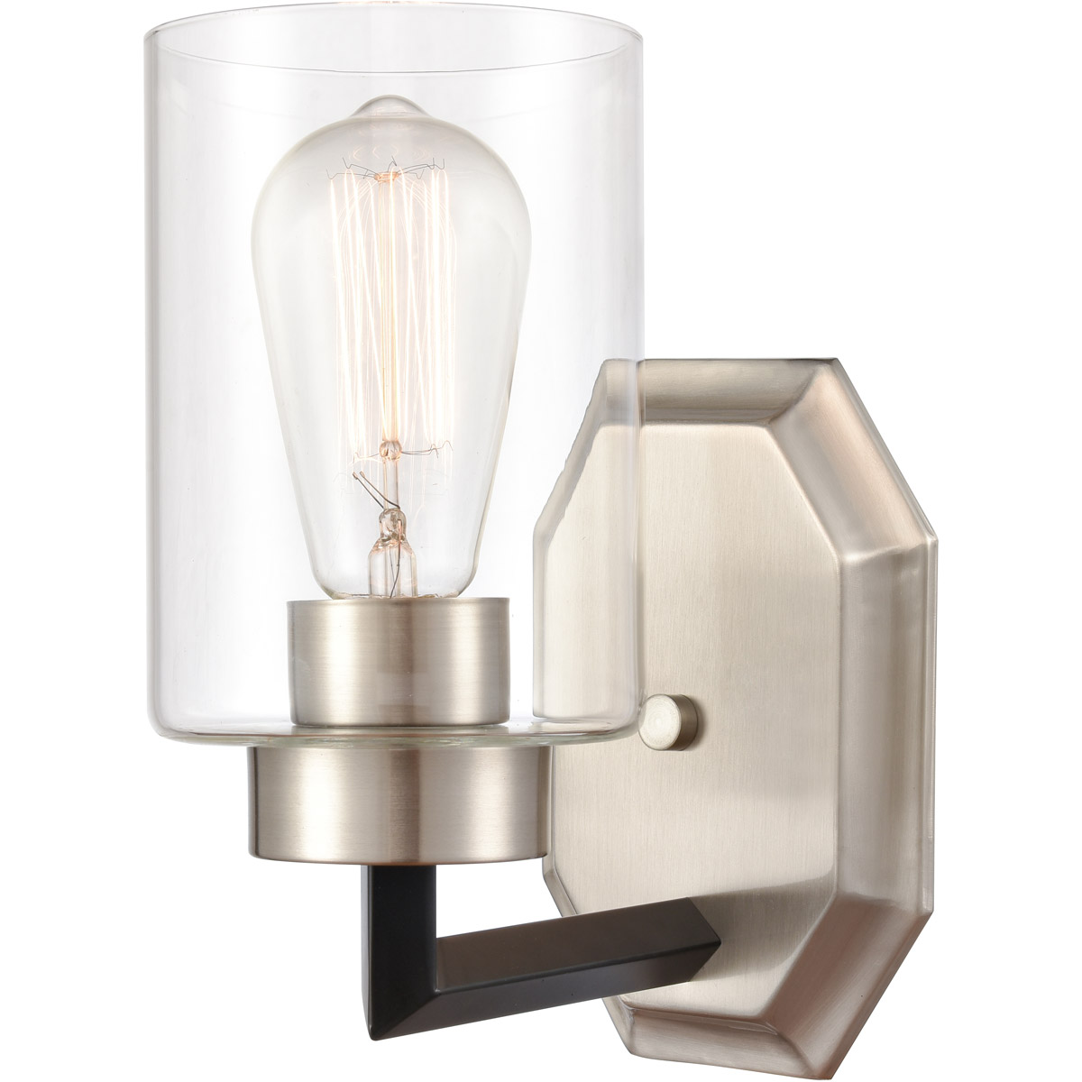 Innovations Lighting 441-1W-BSN-G4412-LED Mila LED 4.38 inch Black Satin Nickel Sconce Wall Light in Clear Glass