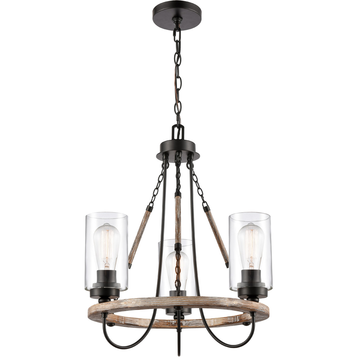 Innovations Lighting 442-3CR-BK-G4422 Paladin 3 Light 19.13 inch Matte Black Mini Chandelier Ceiling Light in Clear Glass