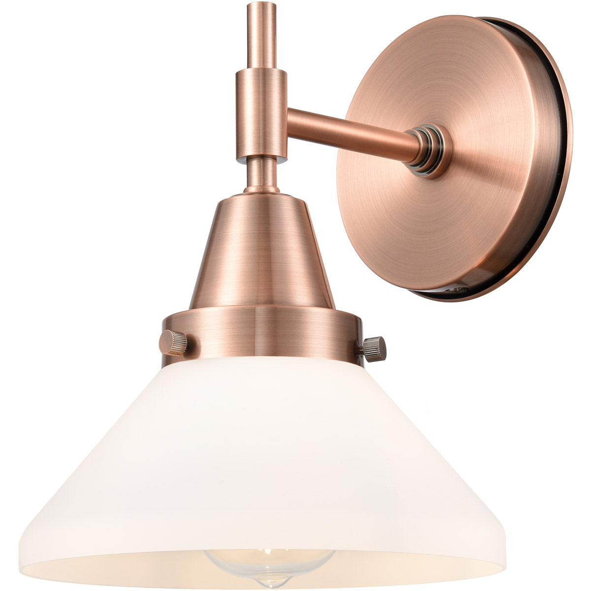 Innovations Lighting 447-1W-AC-G4471 Caden 1 Light 8 inch Antique Copper Sconce Wall Light