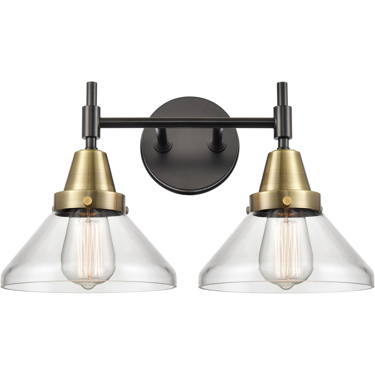 Innovations Lighting 447-2W-BAB-G4472 Caden 2 Light 17 inch Black Antique Brass Bath Vanity Light Wall Light