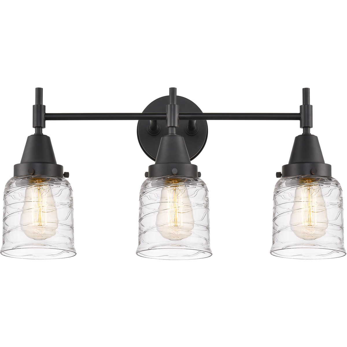Innovations Lighting 447-3W-BK-G513-LED Caden LED 23 inch Matte Black Bath Vanity Light Wall Light