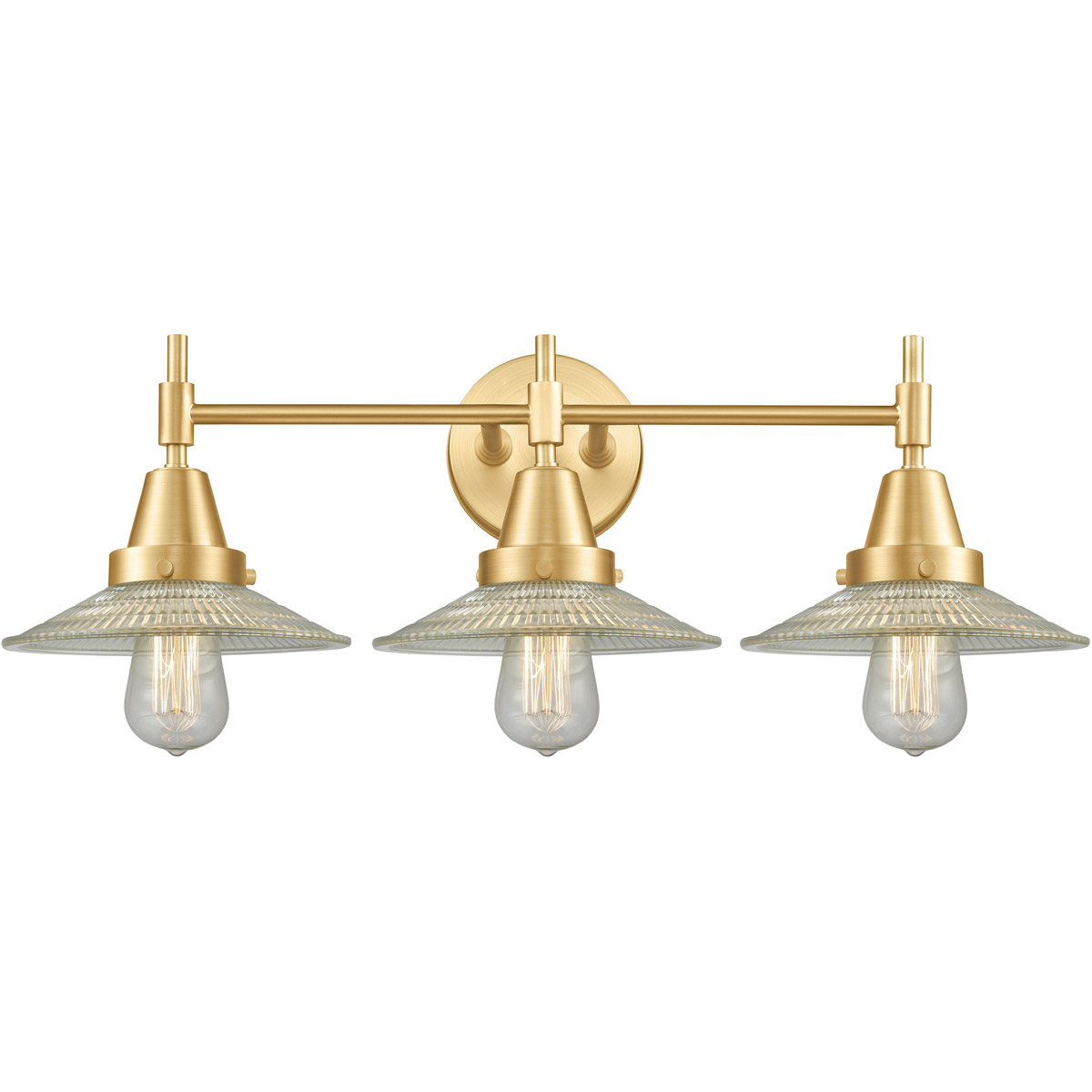 Innovations Lighting 447-3W-SG-G2 Caden 3 Light 27 inch Satin Gold Bath Vanity Light Wall Light