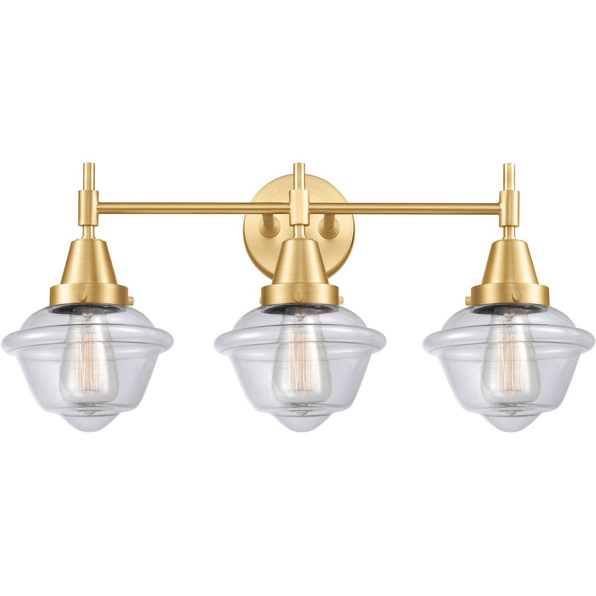 Innovations Lighting 447-3W-SG-G532 Caden 3 Light 26 inch Satin Gold Bath Vanity Light Wall Light