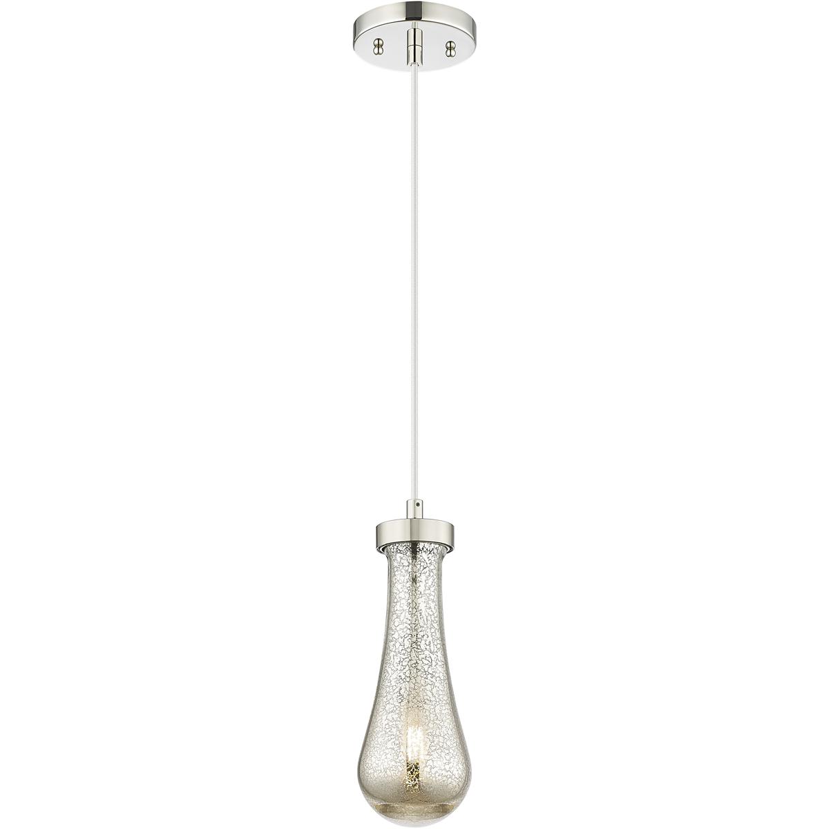 Innovations Lighting 451-1P-PN-G451-4ME Owego 1 Light 4.75 inch Polished Nickel Pendant Ceiling Light in Mercury Glass