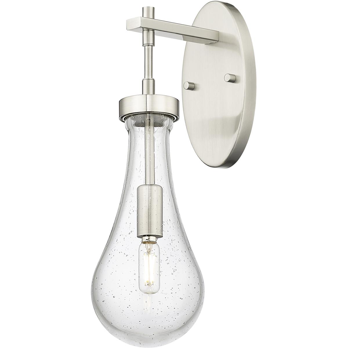 Innovations Lighting 451-1W-SN-G451-5SDY Downtown Urban Owego Armed Sconce Wall Light in Satin Nickel, Seedy